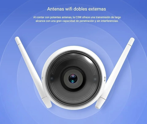 Imagen 4 de 4 de Camara Ezviz C3w Wifi Full Hd Exterior Doble Antena Alarma
