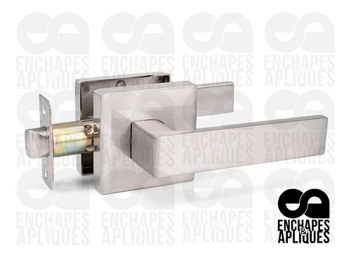Imagen 7 de 7 de Cerradura Chapa Manija Cuadrada Cromo | Entrada Ppal