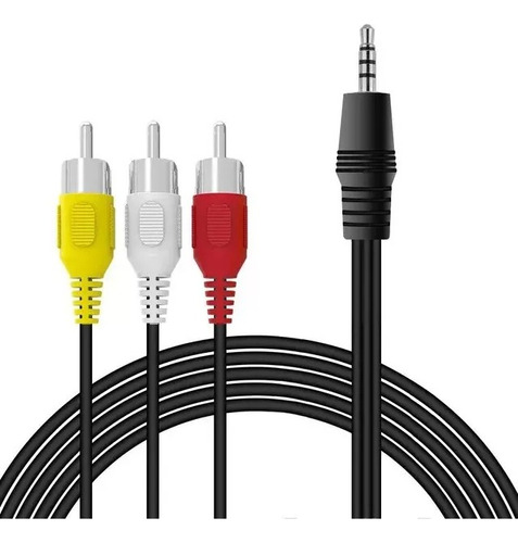 Cable 3 Rca A Mini Plug 3.5 Tv Audio Vídeo 1.5mt L4373