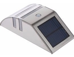 Imagen 8 de 9 de Aplique Led Solar Acero Inoxidable Fotocélula + Sensor 4 + 1