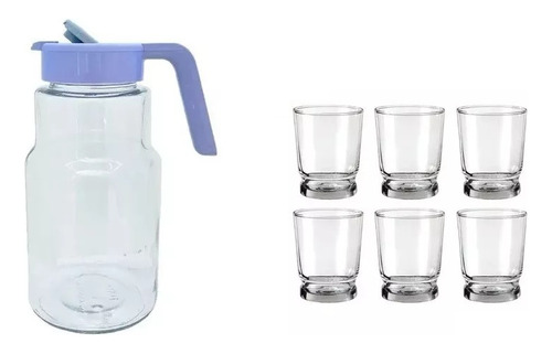 Set Jarra Vasos Rigolleau De Agua Vidrio Bebidas D+m Bazar