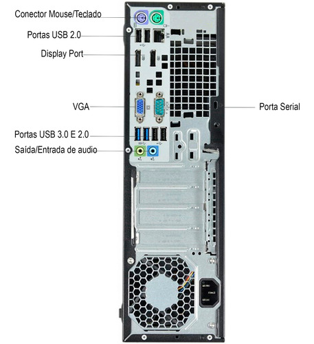 Imagem 3 de 5 de Desktop Hp Core I5 3.2ghz 4 Geração 8gb 500gb Win10 - Wi-fi