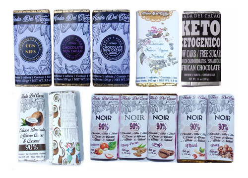 Imagen 1 de 6 de Combo 12 Tabletas 90% Y 96% Cacao Puro + Stevia Keto Vegano