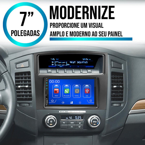 Kit Multimidia Pajero Full 08 10 12 16-21 Camera + Moldura