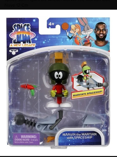 Space Jam Figura De Accion Marvin The Martian Con Nave 12 Cm