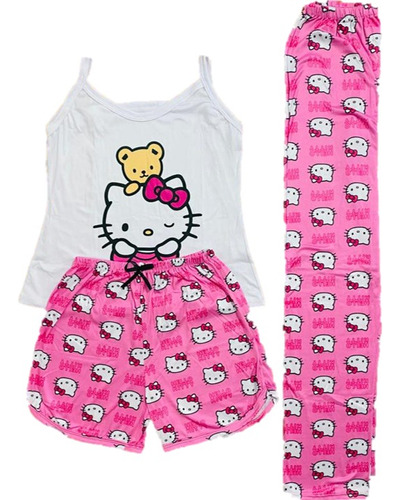 Pijama De Hello Kitty Juvenil Mujer Kawaii