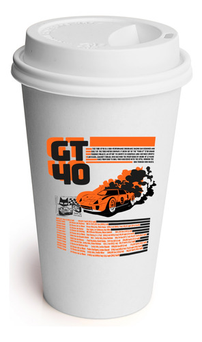 Vaso Tirich Plástico Con Tapa Edición Especial Gt40 Gulf