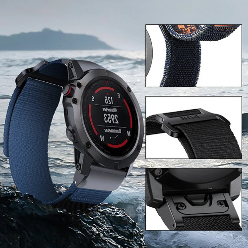Correa De Nailon De Ajuste Rápido Para Garmin Fenix 7x 7 Pr