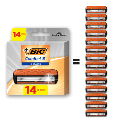 Bic Comfort 3 Cartuchos De Recambio De Maquinilla De Afeitar