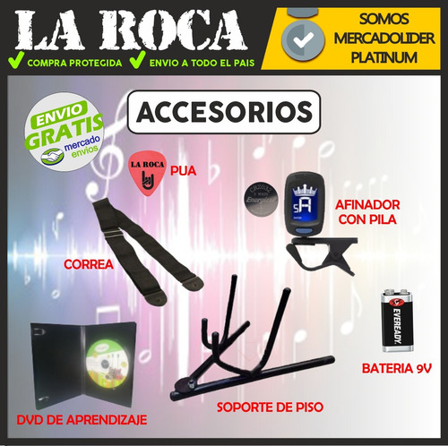 Imagen 6 de 10 de Combo Guitarra Electrica Jay Turser Jt300 + Ampli Acc Cuota