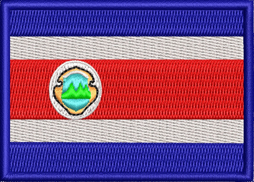 Patch Bordado País Costa Rica Colete Jaqueta Moto