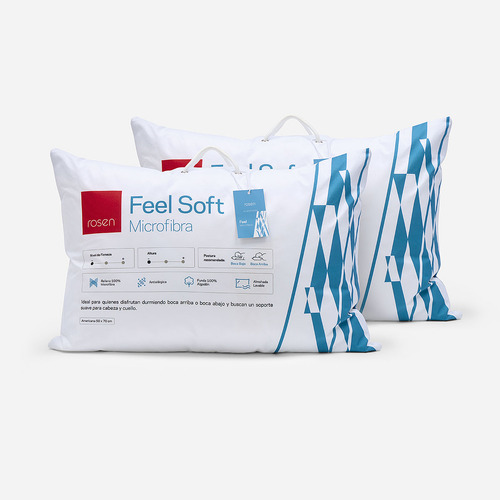 Set 2 Almohadas Soft Microfibra Americana 50 X 70 Cm