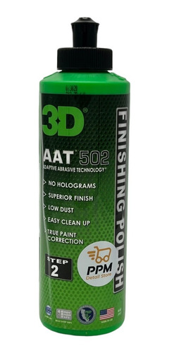 Imagen 1 de 1 de 3d Aat 502 Pulimento Profesional Automotriz Alto Brillo 8oz