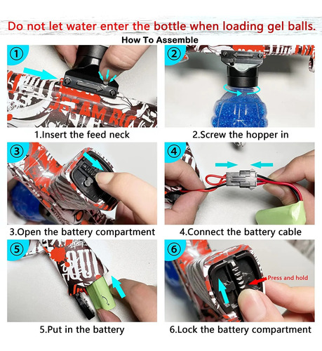 Pistola Con Bateria Recargable A Balines De Hidrogel