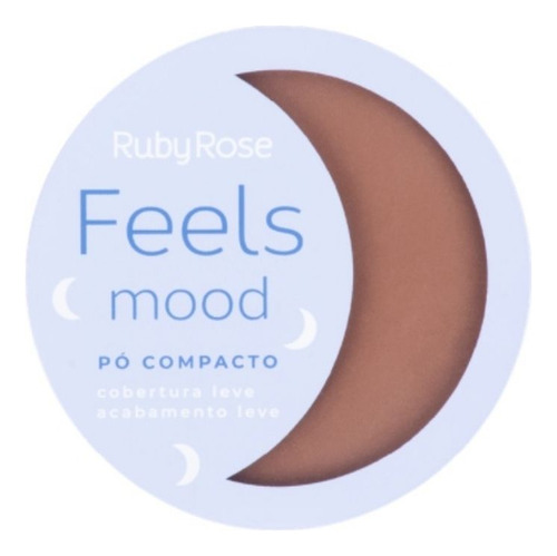 Base de maquiagem em pó Lt+ / Ruby Rose Feels Mood Pó compacto leve, Maquiagem para pele oleosa, Cobertura leve, Produtos de beleza, Maquiagem de longa duração, Pó facial Maquiagem natural, Controle de brilho, Beleza e cuidados com a pele, Presente, Acabamento Matte, Dia da Mulher, Dia das Mães, Black Fri Pó Compacto tom pc 45 - 6g