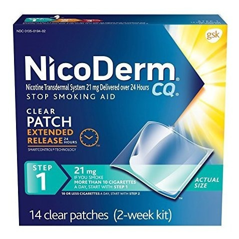 Set De 14 Parches De Nicotina Nicoderm Cq Paso 1