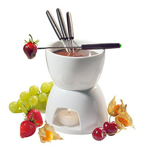 Cilio Porcelana Chocolate Fondue, Blanca.