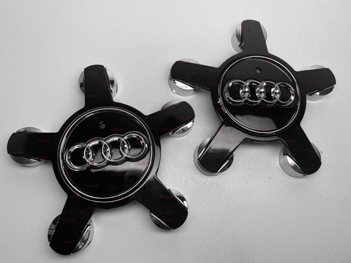 2 Tapas Para Rin Audi 135 Mm A3,a4,a5,a6,a7,a8,s4 Y S6 Negro