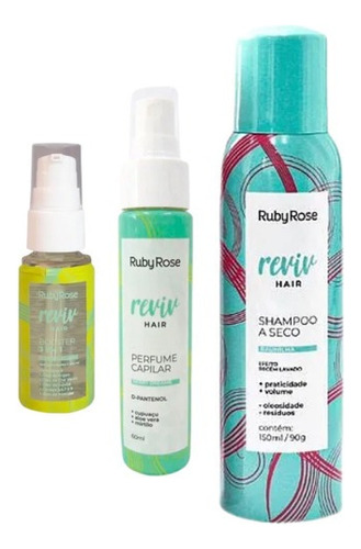  Combo Capilar Shampoo À Seco + Perfume + Booster Reviv Hair