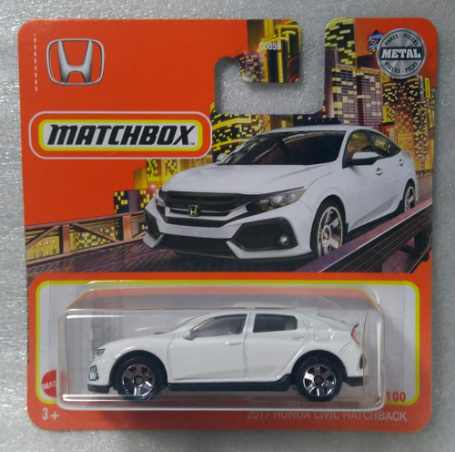 Matchbox 2017 Honda Civic Hatchback Blanco Nuevo Sellado 