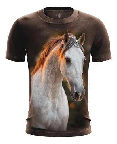 Camisa Cavalo Estampada T-shirt Country Slim Cowboy Top Peao