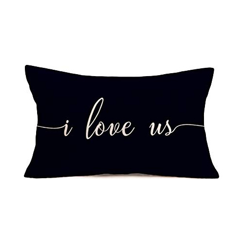 Doitely Funda De Cojín Decorativa Con Frase  I Love Us , Fun