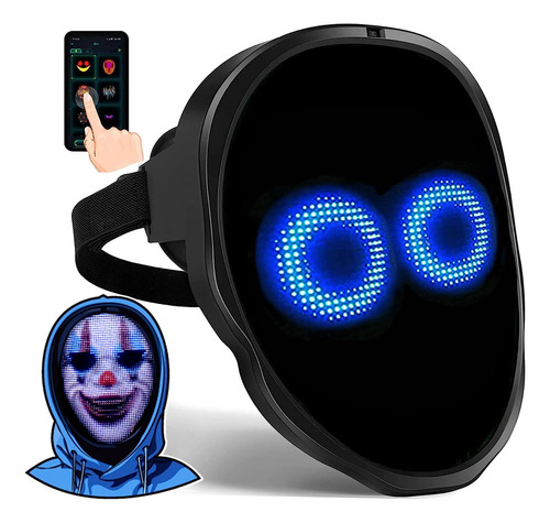 Máscara Luminosa 2074 Led - Bluetooth - Rgb App Pantalla Hd