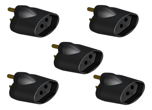 Adaptador Para Tomada Padrão Antigo 15a Sms - Kit Com 5un