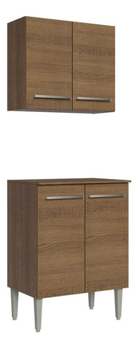 Alacena y Mueble de Cocina Integral Emilly Madesa 64cm Color Marrón