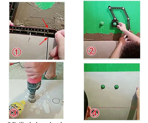 Regla De Trazo Para Albañil Para Azulejo Hacer Hoyos