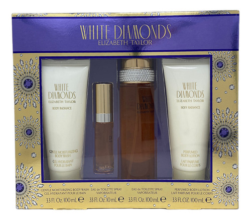 Elizabeth Taylor White Diamonds Set De 4 Pz Con Mini Mujer