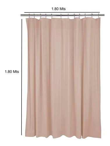 Imagen 2 de 7 de Protector Cortina De Baño Pvc Grueso Antihongos Con 2 Imanes