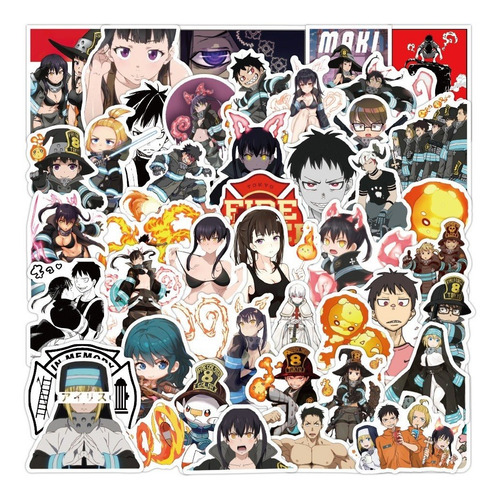 50 Stickers Anime Enen No Shouboutai