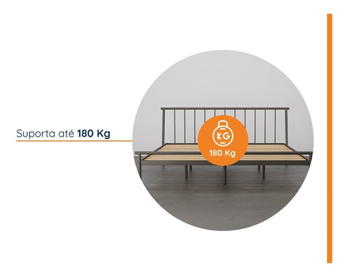 Cama King Em Aço Begônia Cabecasa Madeiramadeira Wt