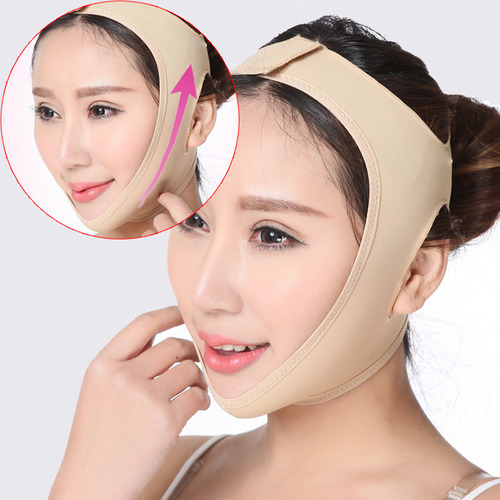 Vendaje Facial Transpirable En V Negro En L Para Dormir, Her