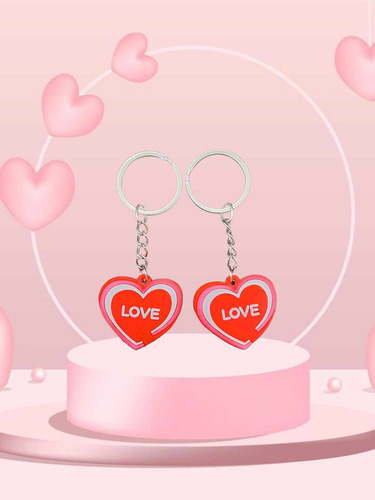 Llavero Para Pareja En Forma De Corazón 2 Piezas