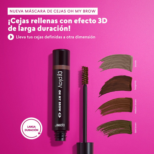 Cyzone Máscara Oh My Brow Cyplay, Dark Brown, 4g.