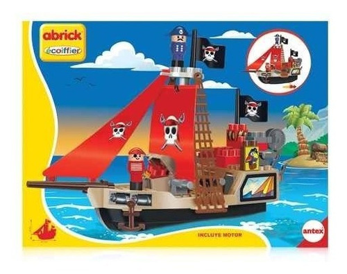 Abrick Set Barco Pirata Con Motor Juego Original De Antex