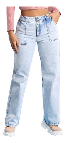 Rapunzel T&t: Jeans Palazzo En Azul Hielo Froster