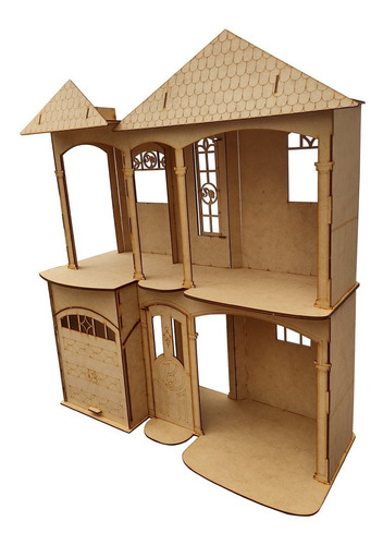 Casita De Muñecas Barbie Ejecutiva Casa Fibrofacil 2 Pisos