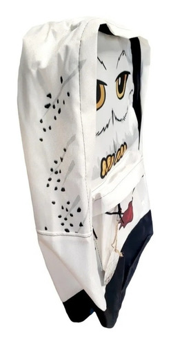 Imagen 2 de 4 de Mochila Buho Hedwig Blanco Harry Potter Licencia Oficial