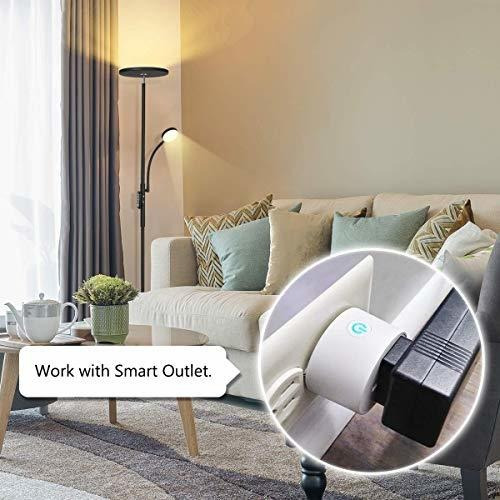 Soarz Torchiere Lampara Pie Led Lectura Ajustable 2000 Luz