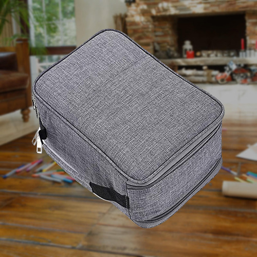 Estojo Organizador De Lápis Colorido Com 300 Cinza