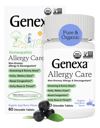 Genexa Homeopathic Allergy Medicine: Certified Organic, Phys