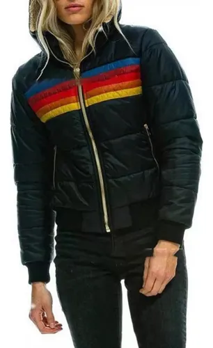 Ropa De Mujer De Algodón Térmico Con Rayas Arcoiris