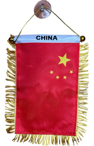 Bandera De China Colgante Para Vidrio O Ventanas 13x18cm