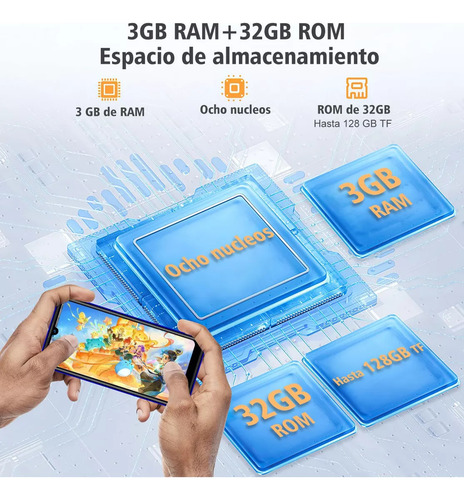 Twl F2x Teléfonos Celular Dual Sim 6.26 Hd 2+16gb Soporte Expansión 128 Gb Smartphone Con Reconocimiento Facial Doble Cámara
