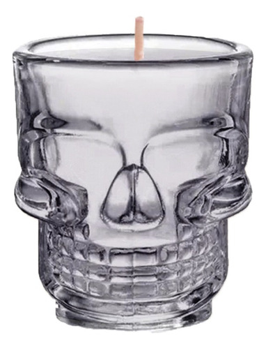Vela Aromática Soya Grande Con Forma De Calavera Halloween