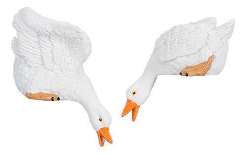 2 Estatuas De Patos De Jardín Impermeables