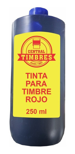 Tinta Para Timbre De Goma De 1/4 Litro 250ml Central Timbres